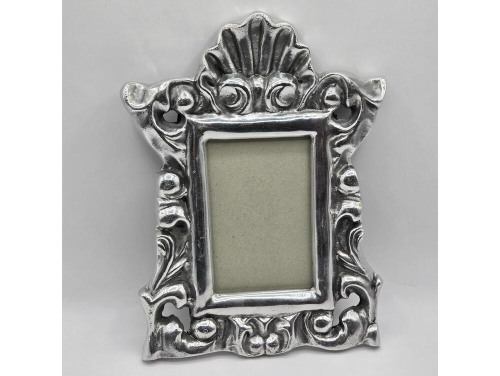 Vintage Art Nouveau Silver-Finish Frame 3x4.5